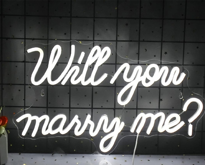 Will you marry Me LED-Schild